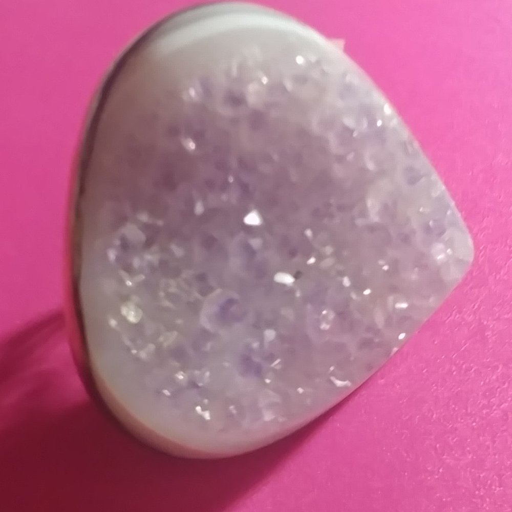 NWT Charlene K Lavendar Druzy Ring XXXL